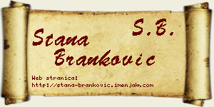 Stana Branković vizit kartica